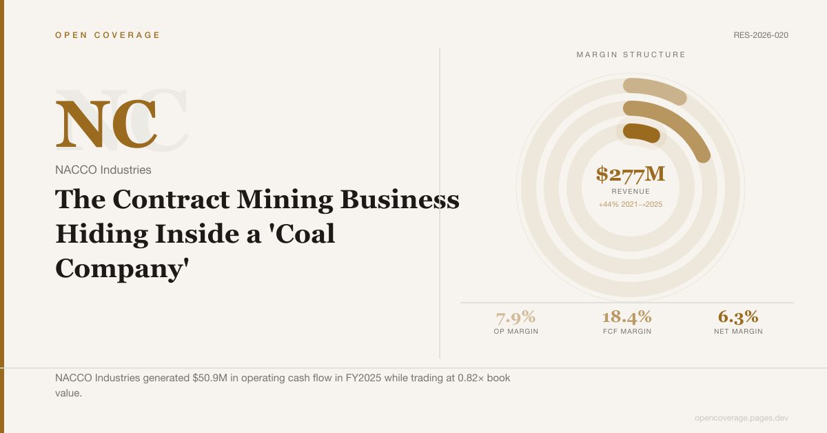 NACCO Industries (NC): The Contract Mining Business Hiding Inside a 'Coal Company'